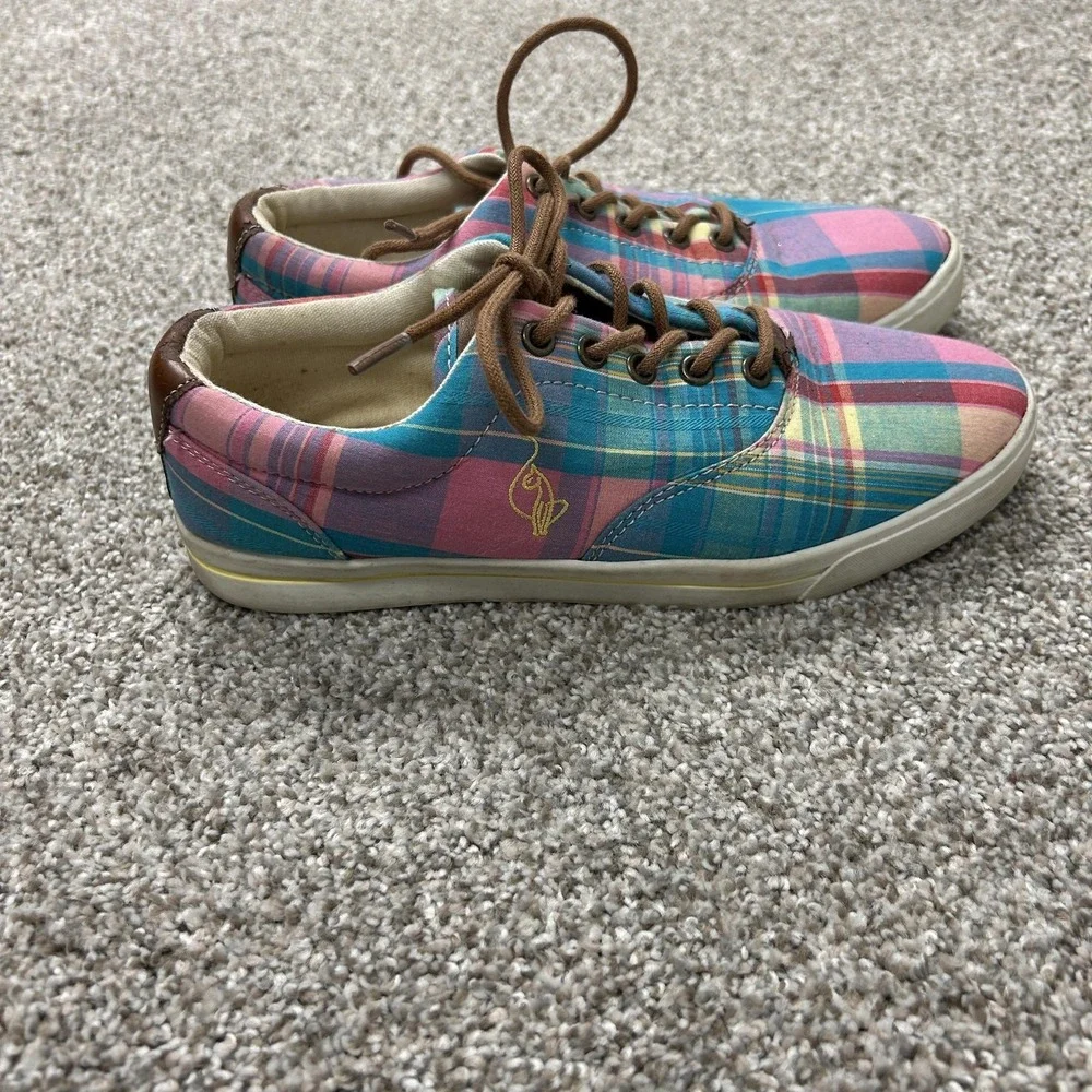Vintage Y2K Baby Phat Canvas Shoes Womens Size 6 Multicolor Cat Sneakers Walking